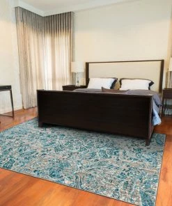 Best reviews of ๐ Feizy Rugs Weave & Wander Arsene Scroll Print Textured Rug, Aqua, 5'3"x7'6" โค๏ธ