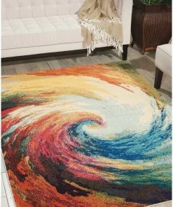 Wholesale ✨ Nourison Celestial Wave CES07 Multicolor Area Rug, 7'10"x10'6" 👏 -Cheap Rugs Store 33e1d3a70e84926e 7648 w800 h800 b0 p0