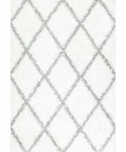 Best Pirce 🧨 NuLOOM Soft And Plush Diamond Trellis Moroccan Lattice Shag Rug, 5'3"x7'6" 🔥 -Cheap Rugs Store 3601e3b30e9657e9 7082 w800 h800 b1 p0