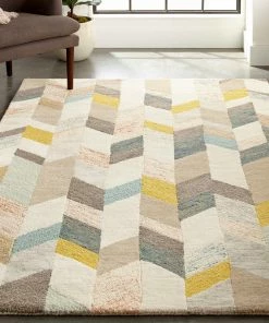 Best Sale 👏 Feizy Rugs Weave & Wander Binada Tufted Blue/Ivory Rug, Gray/Gold, 5' X 8' 🎁 -Cheap Rugs Store 3b31de2501860493 6914 w800 h800 b0 p0