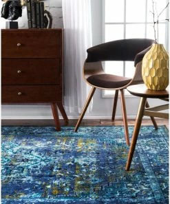 New 👍 NuLOOM Machine Made Jizah Rug, Blue, 5'x8' 💯 -Cheap Rugs Store 3bc15fc80e964bbb 8335 w800 h800 b0 p0