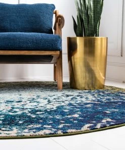 Wholesale ❤️ Unique Loom Blue Estrella Vella 8' 0 X 8' 0 Round Rug ⭐