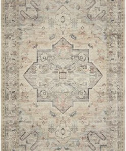 Buy 😉 Loloi Rugs HTH-07 Multi Ivory Printed Hathaway Area Rug By Loloi II, 7'-6" X 9'-6" 👍