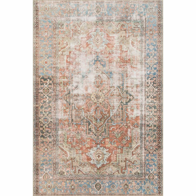 Promo ✔️ Loloi Rugs Terracotta, Sky Printed Polyester Loren Area Rug By Loloi, 2'3"x3'9" 🥰 4 Promo ✔️ Loloi Rugs Terracotta, Sky Printed Polyester Loren Area Rug By Loloi, 2'3"x3'9" 🥰 - Image 4