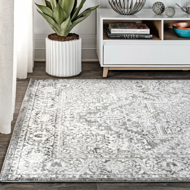 Promo 😉 JONATHAN Y Modern Persian Vintage Medallion Light Grey 8' X 10' Area Rug 🎉 3 Promo 😉 JONATHAN Y Modern Persian Vintage Medallion Light Grey 8' X 10' Area Rug 🎉 - Image 3