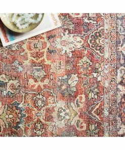 Cheapest 🌟 Loloi Rugs Spice, Marine Printed Polyester Layla Area Rug By Loloi II, 7'6"x9'6" 🎁 -Cheap Rugs Store 44f10bd90f5a9258 9438 w800 h800 b0 p0