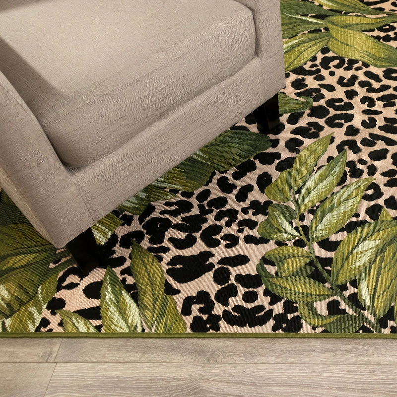 Brand new 🧨 Liora Manne Marina Safari Indoor/Outdoor Rug, Green, 4'10"x7'6" 🤩 7 Brand new 🧨 Liora Manne Marina Safari Indoor/Outdoor Rug, Green, 4'10"x7'6" 🤩 - Image 7