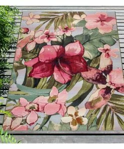 Wholesale 🥰 Liora Manne Marina Tropical Floral Indoor/Outdoor Rug, Multi, 7'10"x9'10" 🧨 -Cheap Rugs Store 48e1a16a00ba6a28 0315 w800 h800 b0 p0