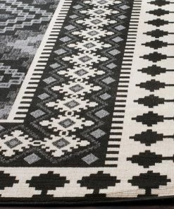 Best deal 🎁 Safavieh Verdana VER099 Indoor/Outdoor Rug, Black/Cream, 4' X 5'7" 🔔 -Cheap Rugs Store 4b91b3dc0b451e0a 2610 w800 h800 b0 p0