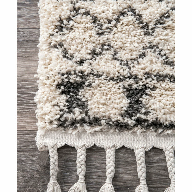 Cheap ⭐ NuLOOM Moroccan Shag Tribal Chevron Tassel Area Rug, Off-White, 9'2"x12' 🥰 5 Cheap ⭐ NuLOOM Moroccan Shag Tribal Chevron Tassel Area Rug, Off-White, 9'2"x12' 🥰 - Image 5