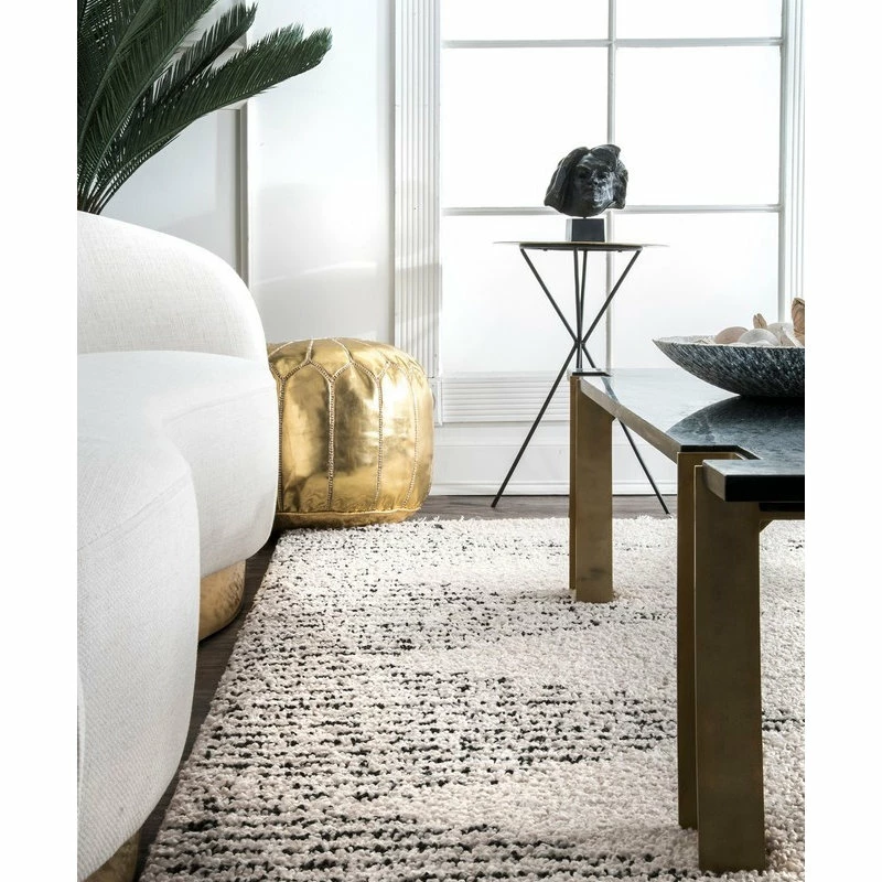Deals 🧨 NuLOOM Striped Shag Area Rug, Off White, 6'7"x9' 🤩 4 Deals 🧨 NuLOOM Striped Shag Area Rug, Off White, 6'7"x9' 🤩 - Image 4