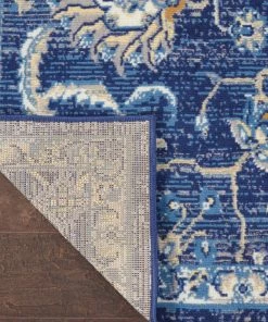 Buy 🛒 Nourison Grafix Navy Blue Persian Area Rug, Navy, 5'3"x7'3" 💯 -Cheap Rugs Store 4f0153240e85282a 1977 w800 h800 b0 p0