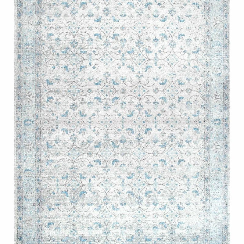 Cheap 💯 NuLOOM Mist Floral Vintage Rug, Aqua, 6'7"x9' 🤩 1 Cheap 💯 NuLOOM Mist Floral Vintage Rug, Aqua, 6'7"x9' 🤩