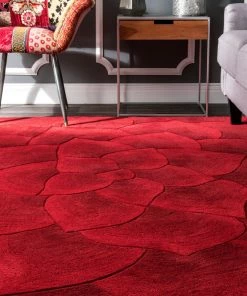 New 😀 NuLOOM Hand-Tufted Floral Transitions Area Rug, Red, 5'x8' 🧨 -Cheap Rugs Store 5151c3840e966158 9837 w800 h800 b0 p0