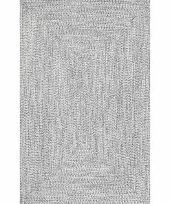 Discount 🎉 NuLOOM Braided Lefebvre Indoor/Outdoor Area Rug, Salt And Pepper, 3'x5' 😍
