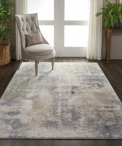 Discount ✨ Nourison Rustic Textures Area Rug, Beige/Gray, 5'3"x7'3" 💯
