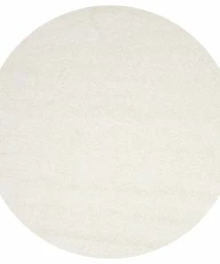 Brand new ⌛ Safavieh California Shag Collection SG151 Rug, White, 6'7" Round 🌟 -Cheap Rugs Store 54314abc0afc4f81 0298 w800 h800 b1 p0