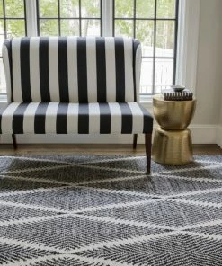 Buy 💯 Momeni Rugs Erin Gates By Momeni River Beacon Indoor Outdoor Hand Woven Rug, Black, 5'x7'6" 😍 -Cheap Rugs Store 5641f1b50ea0bc94 8222 w800 h800 b0 p0