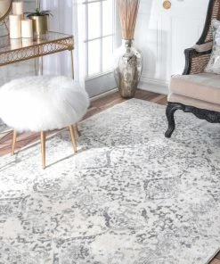 Cheap 👏 NuLOOM Vintage Odell Traditional Transitional Area Rug, Ivory, 6'7"x9' ✔️