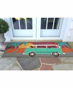 Outlet ๐งจ Liora Manne Frontporch Beach Trip Turquoise, 2'x5' ๐