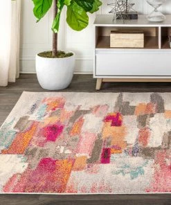 Discount ⌛ JONATHAN Y Contemporary POP Modern Abstract Brushstroke Area Rug, 8 X 10 👍 -Cheap Rugs Store 58e116e00f76312f 3211 w800 h800 b0 p0