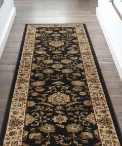 Cheapest ✨ Tayse Rugs Gabrielle Transitional Border Black Runner Rug, 2'x10' 💯