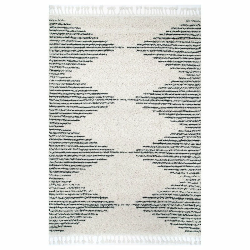 Deals 🧨 NuLOOM Striped Shag Area Rug, Off White, 6'7"x9' 🤩 3 Deals 🧨 NuLOOM Striped Shag Area Rug, Off White, 6'7"x9' 🤩 - Image 3