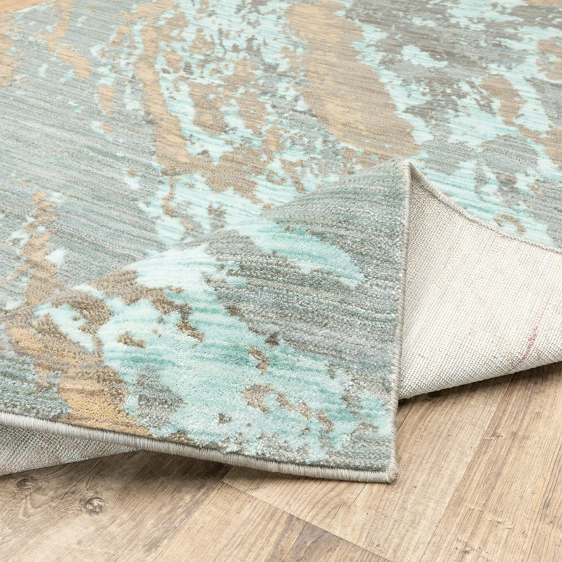 Discount ❤️ Newcastle Home Casa Marble Rug, Blue And Gray, 7'10"x10'10" 😀 15 Discount ❤️ Newcastle Home Casa Marble Rug, Blue And Gray, 7'10"x10'10" 😀 - Image 15