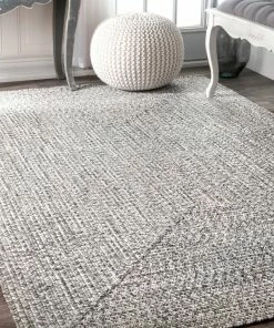 Wholesale 💯 NuLOOM Braided Lefebvre Indoor/Outdoor Area Rug, Salt And Pepper, 2'x3' 🛒 -Cheap Rugs Store 5c91bd120e989f7e 7348 w800 h800 b0 p0