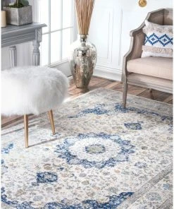 Cheapest โ๏ธ NuLOOM Traditional Medallion Verona Rug, Blue, 12'x15' โค๏ธ
