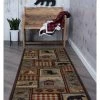 Wholesale 🎉 Tayse Rugs Homespun Cabin Novelty Lodge Pattern Multicolor Runner Rug, 2.7'x7' 🧨