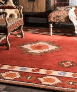 Outlet 🔥 NuLOOM Bronco Hand-Tufted Area Rug, Wine, 2'x3' ⭐ -Cheap Rugs Store 60d1169f0e98a549 2380 w800 h800 b0 p0