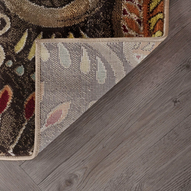 Wholesale ❤️ Tayse Rugs Giselle Transitional Floral Area Rug, Brown, 2' X 3' ❤️ 6 Wholesale ❤️ Tayse Rugs Giselle Transitional Floral Area Rug, Brown, 2' X 3' ❤️ - Image 6