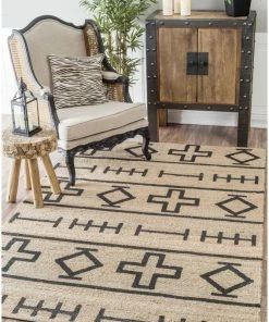 Best Pirce 👏 NuLOOM Handloomed Geometric Area Rug, Natural, 5'x8' 😉