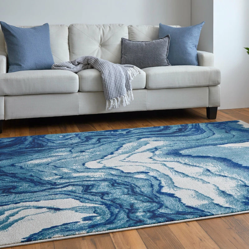 Outlet 🛒 Feizy Rugs Weave And Wander Omari Contemporary Watercolor Rug, Atlantic, 5' X 8' 😉 9 Outlet 🛒 Feizy Rugs Weave And Wander Omari Contemporary Watercolor Rug, Atlantic, 5' X 8' 😉 - Image 9