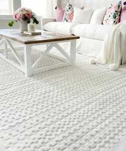 Brand new 🤩 Orian Rugs My Texas House By Orian Boucle Quail Hollow Area Rug, Natural, 7'9"x10'10" 🎉