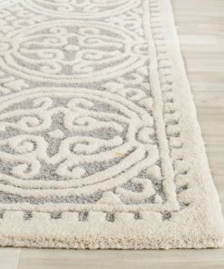 Wholesale 🌟 Safavieh Cambridge Collection CAM123 Rug, Silver/Ivory, 8'x10' 💯 -Cheap Rugs Store 63d107300b3e698b 5423 w800 h800 b0 p0