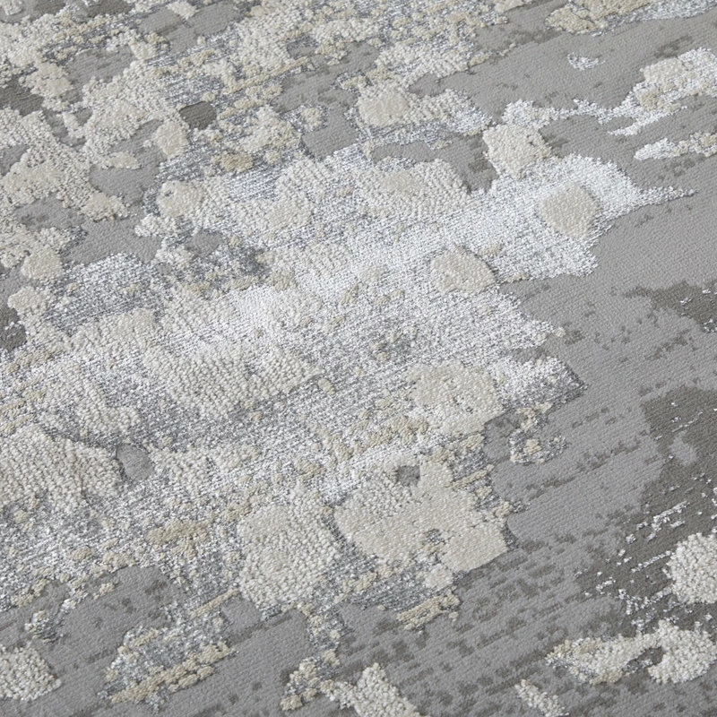 Best Pirce 🔔 Feizy Rugs Weave & Wander Orin Modern Metallic Fluid Rug, Silver/Gray, 8'x11' 😀 6 Best Pirce 🔔 Feizy Rugs Weave & Wander Orin Modern Metallic Fluid Rug, Silver/Gray, 8'x11' 😀 - Image 6