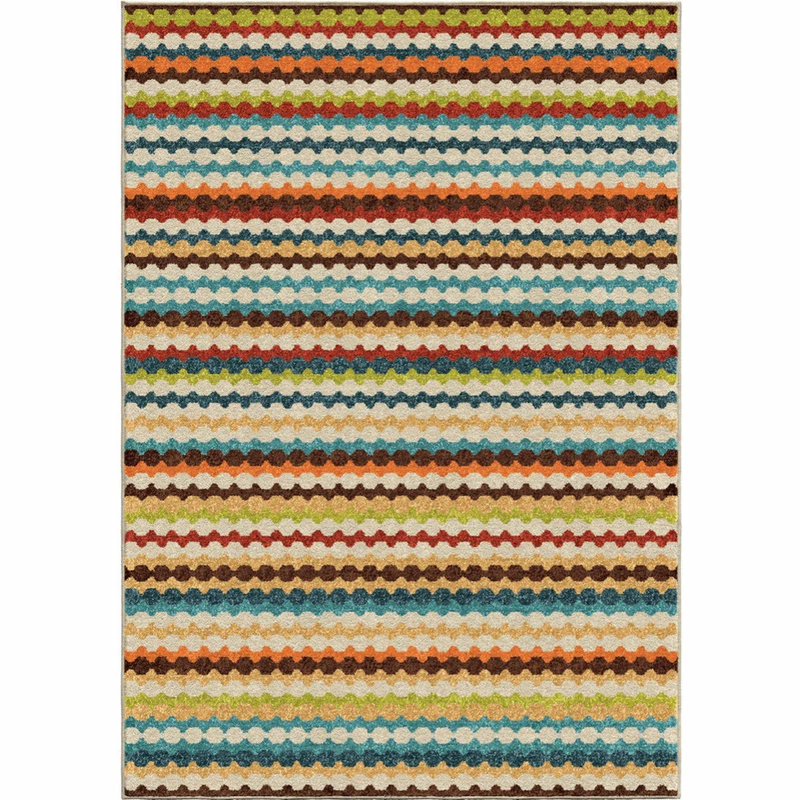 Best Sale 🔔 Orian Rugs Orian Veranda Indoor/Outdoor Connect The Dots Area Rug, Multi, 5'2"x7'6" 🔥 2 Best Sale 🔔 Orian Rugs Orian Veranda Indoor/Outdoor Connect The Dots Area Rug, Multi, 5'2"x7'6" 🔥 - Image 2