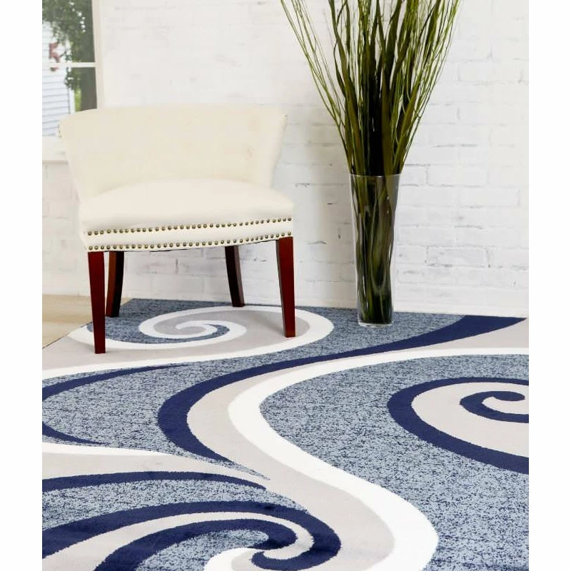 Cheapest ✔️ Persian Rugs Modern Trendz Collection 0327, Blue, 5'2"x7'2" 🤩 1 Cheapest ✔️ Persian Rugs Modern Trendz Collection 0327, Blue, 5'2"x7'2" 🤩