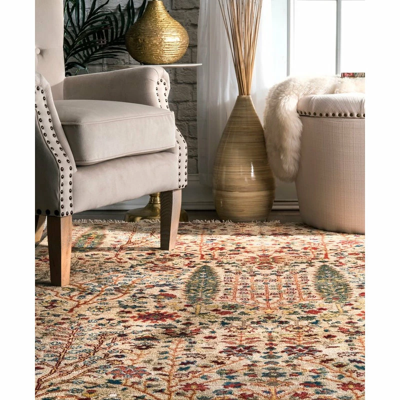 Hot Sale 🎁 NuLOOM Vintage Fringe Rug, Olive, 6'7"x9'4" 🤩 4 Hot Sale 🎁 NuLOOM Vintage Fringe Rug, Olive, 6'7"x9'4" 🤩 - Image 4