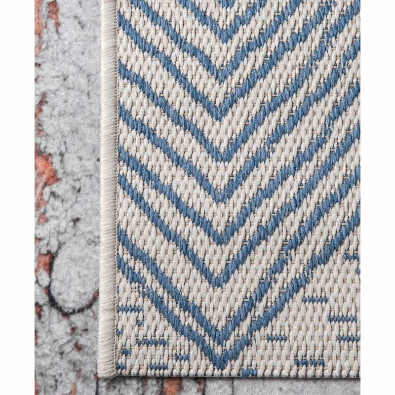 Best deal ⌛ NuLOOM Geometric Chevron Outdoor Area Rug, Blue, Blue, 7'6"x10'9" ✨ 4 Best deal ⌛ NuLOOM Geometric Chevron Outdoor Area Rug, Blue, Blue, 7'6"x10'9" ✨ - Image 4
