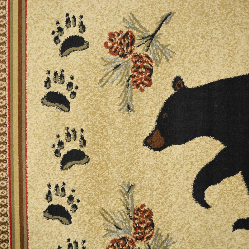 Wholesale 🎉 Mayberry Rugs Woodlands Bear Rug, 5'3"x7'3" Oval 🥰 3 Wholesale 🎉 Mayberry Rugs Woodlands Bear Rug, 5'3"x7'3" Oval 🥰 - Image 3