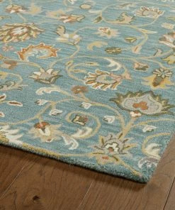 Outlet 🎉 Kaleen Rugs Kaleen Hand-Tufted Middleton Turquoise Wool Rug, 8'x10' 🤩