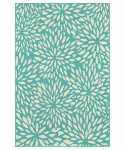 Flash Sale 😍 Newcastle Home Madelina Floral Blue And Ivory Indoor Or Outdoor Area Rug, 6'7"x9'6" 🔔 -Cheap Rugs Store 7281a2aa0ef50663 7390 w800 h800 b1 p0