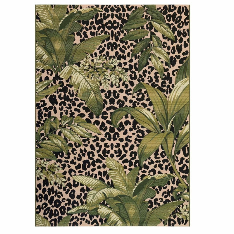 Brand new 🧨 Liora Manne Marina Safari Indoor/Outdoor Rug, Green, 4'10"x7'6" 🤩 3 Brand new 🧨 Liora Manne Marina Safari Indoor/Outdoor Rug, Green, 4'10"x7'6" 🤩 - Image 3