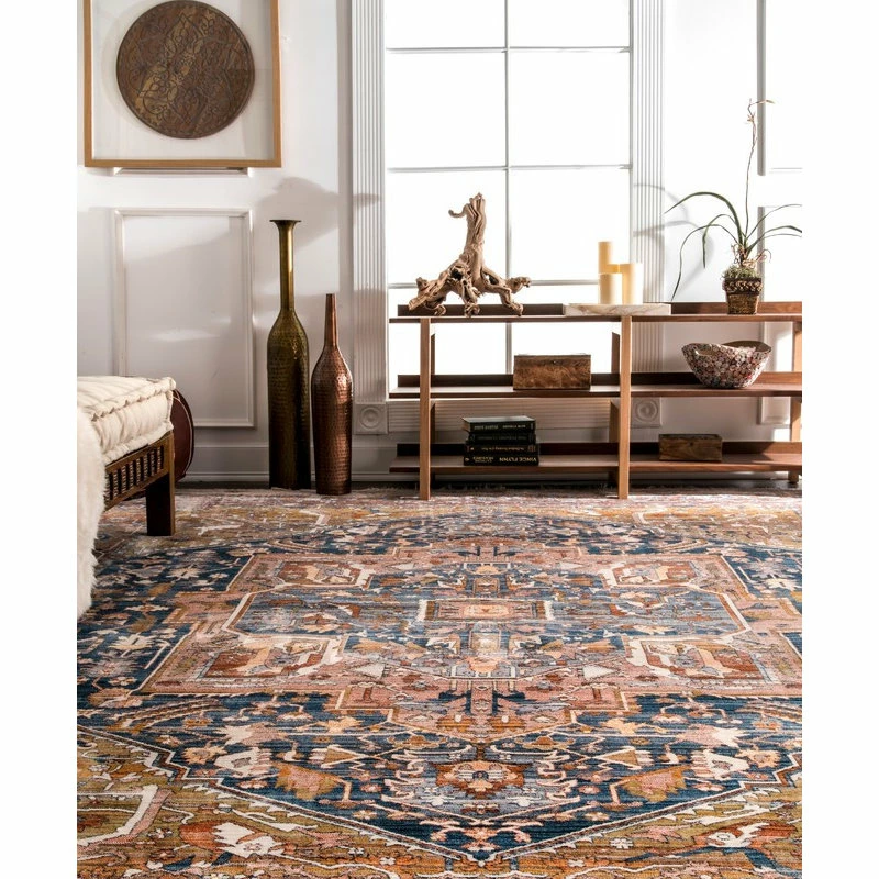 Flash Sale 🤩 NuLOOM Ehtel Medallion Fringe Traditional Area Rug, Rust, 9'x12' ⌛ 4 Flash Sale 🤩 NuLOOM Ehtel Medallion Fringe Traditional Area Rug, Rust, 9'x12' ⌛ - Image 4