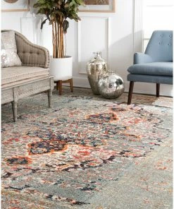 Flash Sale ✨ NuLOOM Hazy Damask Medallion Mirage Area Rug, Gray, 9'x12' 🌟