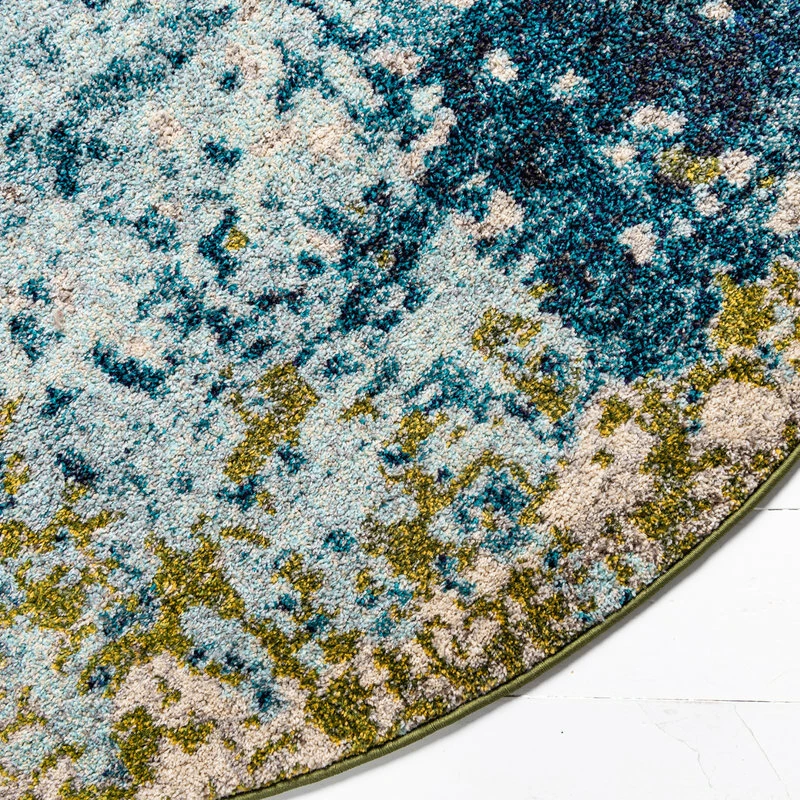 Wholesale ❤️ Unique Loom Blue Estrella Vella 8' 0 X 8' 0 Round Rug ⭐ 3 Wholesale ❤️ Unique Loom Blue Estrella Vella 8' 0 X 8' 0 Round Rug ⭐ - Image 3