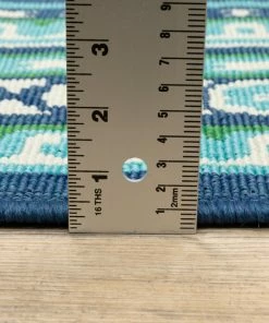 Best Sale 😀 Newcastle Home Madelina Border Navy And Green Indoor Or Outdoor Area Rug, 7'10" Round 😀 -Cheap Rugs Store 7a0176890ef5047c 6686 w800 h800 b0 p0